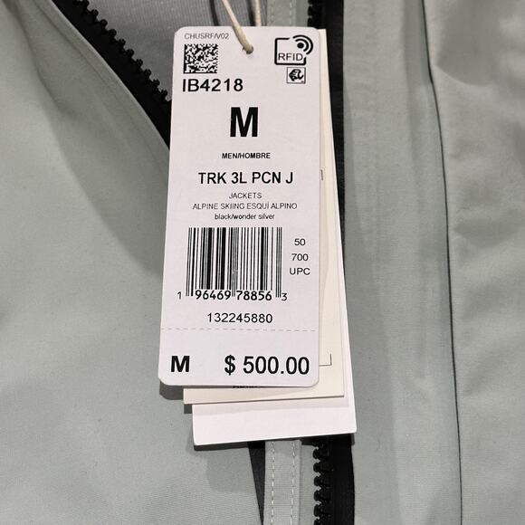 Adidas 3L PCN Jacket Outerwear Alpine Equii Skiing IB4218 US Men Medium $500 New - Picture 5 of 15